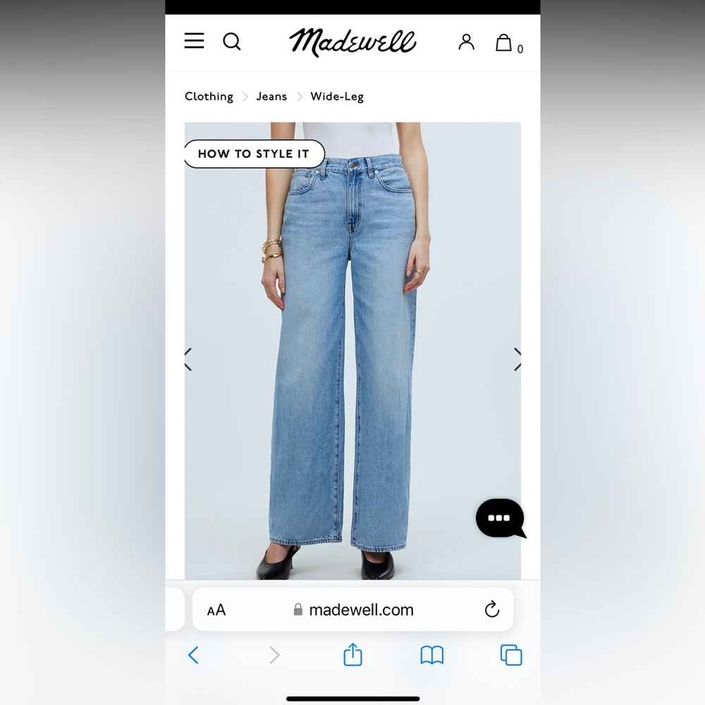 Madewell jeans: the perfect vintage wide leg jeans.